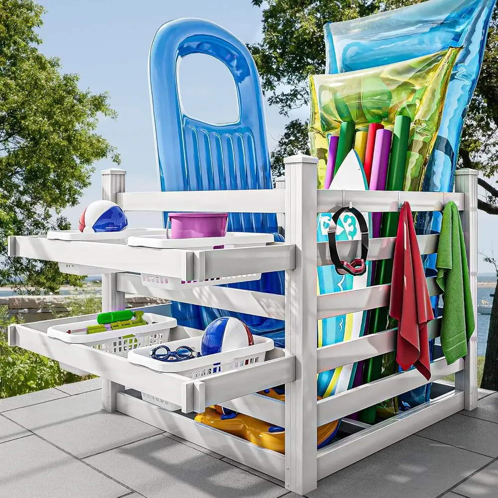 Beach Towel Large - Contenedor de Almacenamiento para Piscina con