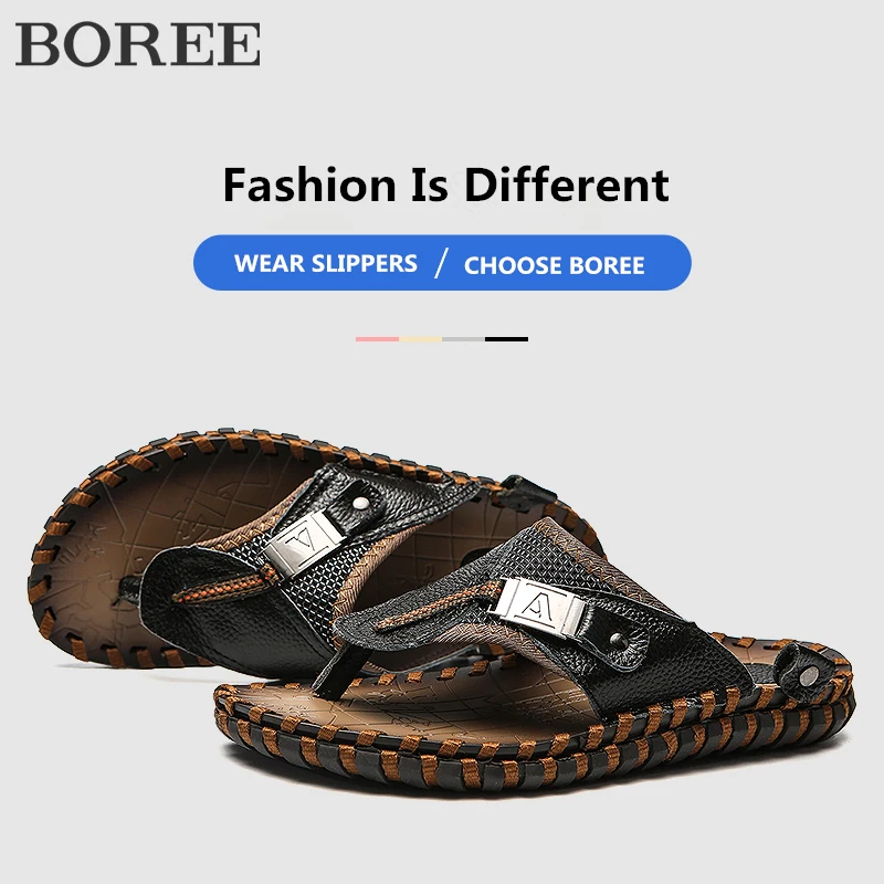 Flip Flop Leather Men - Chanclas para hombre, zapatos de verano,