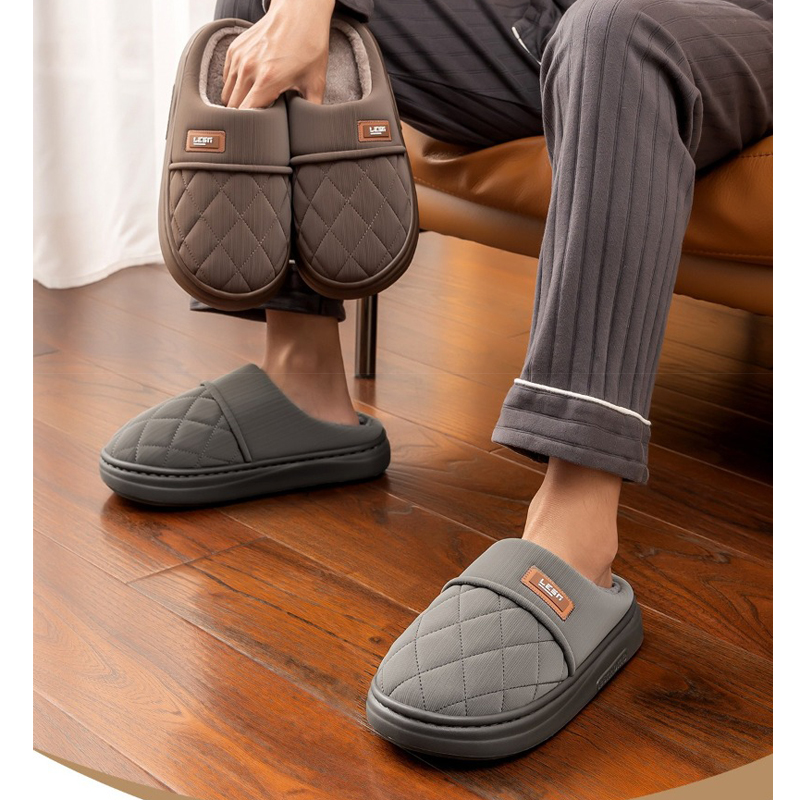 Flip Flop Leather Men - Zapatilla cálida de invierno para hombre