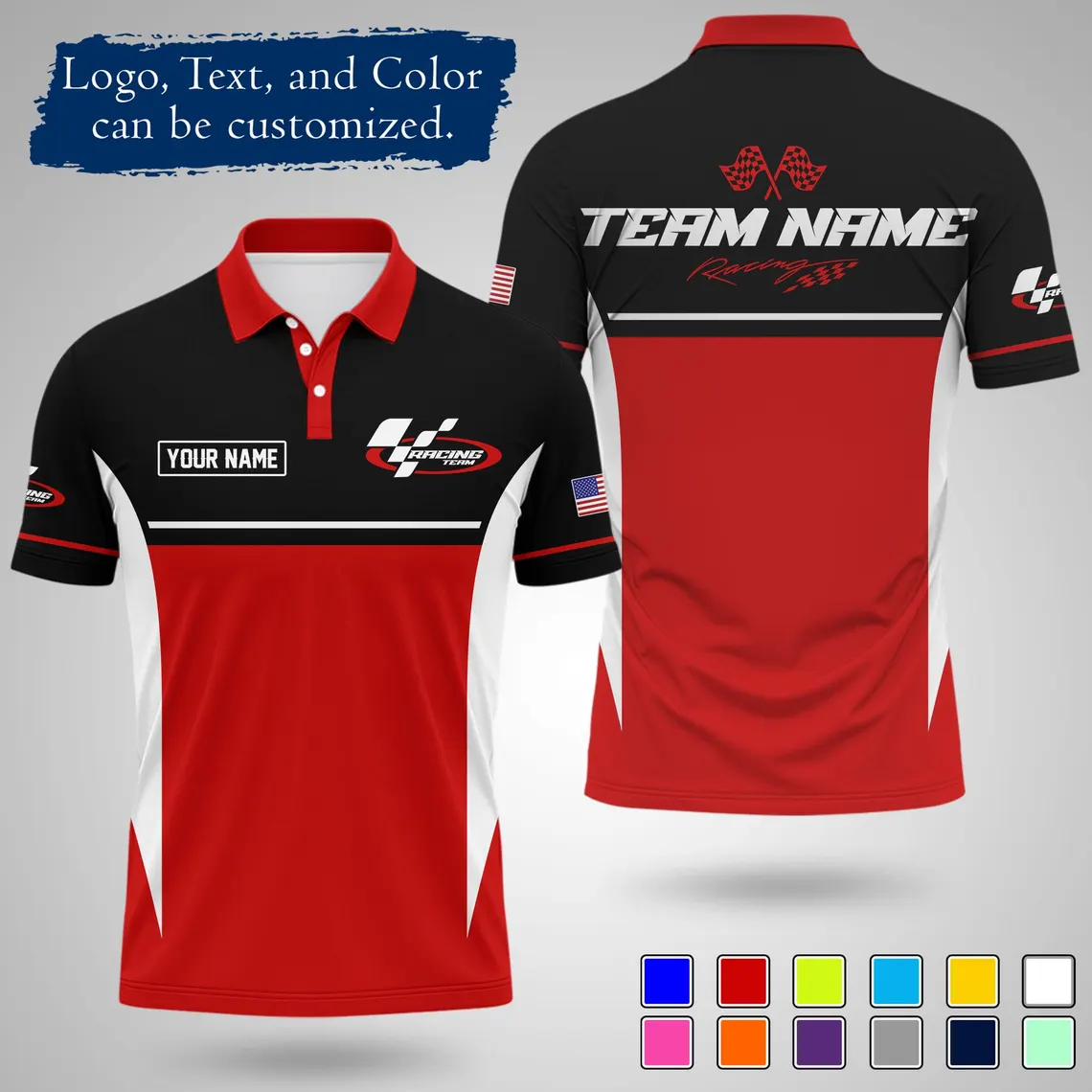 Polo Shirt Pique - Camiseta Polo de Carreras Personalizada 2026,