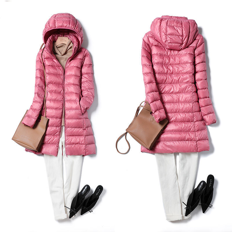 Packable Hat Nylon - Chaqueta acolchada larga ultraligera y plegable