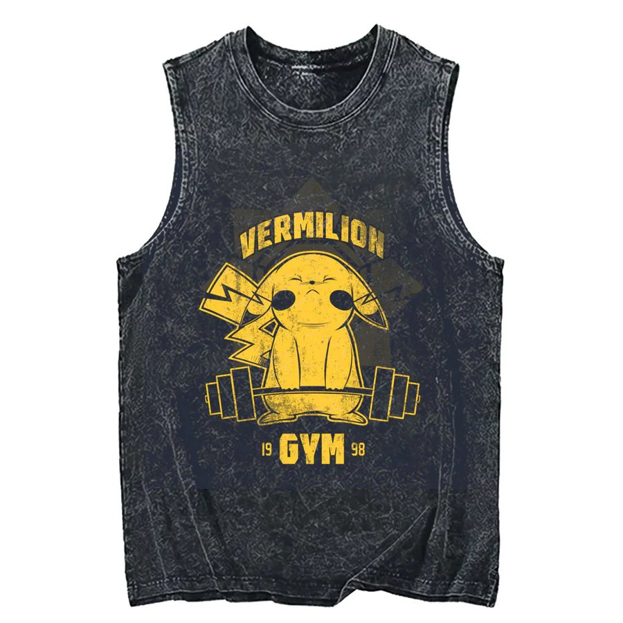 Tank Top Muscle - Camiseta sin mangas de algodón oversize