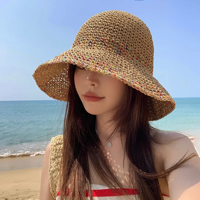 Bucket Hat Straw - Sombreros de sol de verano para