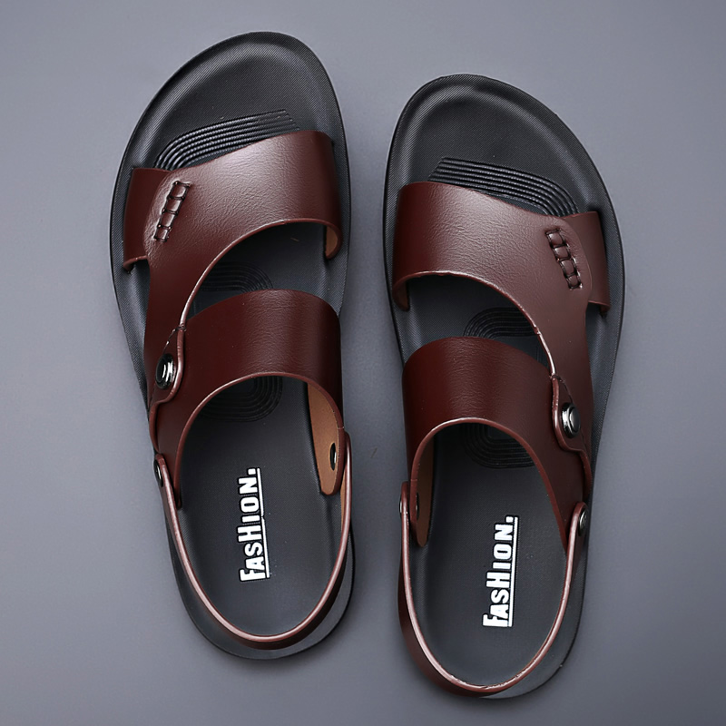 Flip Flop Leather Men - Yomior-zapatos de piel auténtica para hombre,