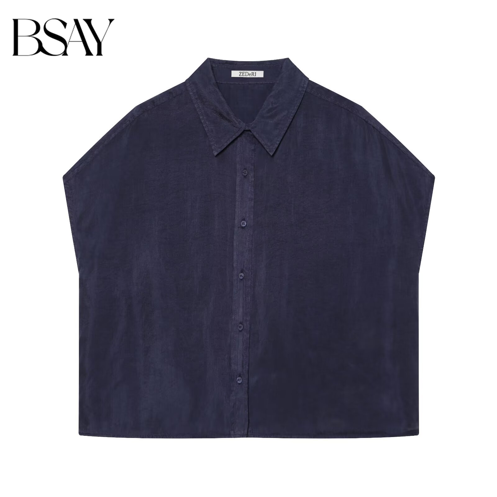 Shirt Camp Collar - BSAY Nueva Blusa Corta de Moda