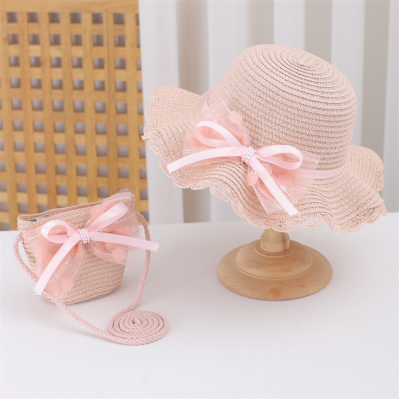 Bucket Hat Straw - Conjunto de 2 piezas para chico
