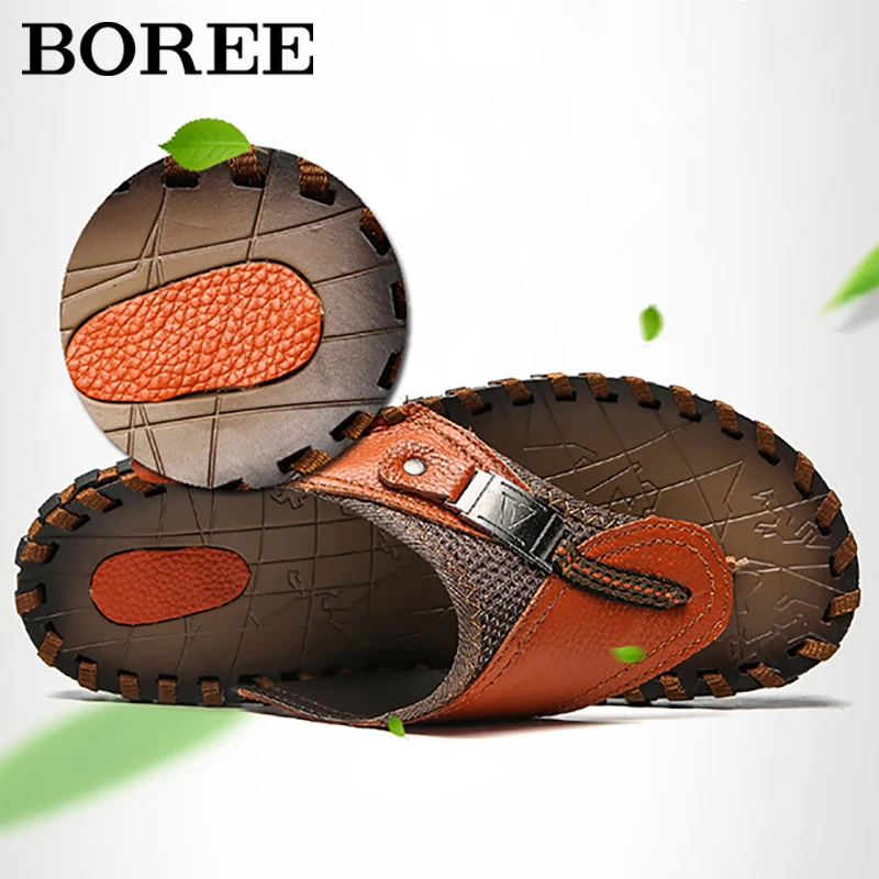 Chanclas para hombre, zapatos  - Flip Flop Leather Men reseña y precio