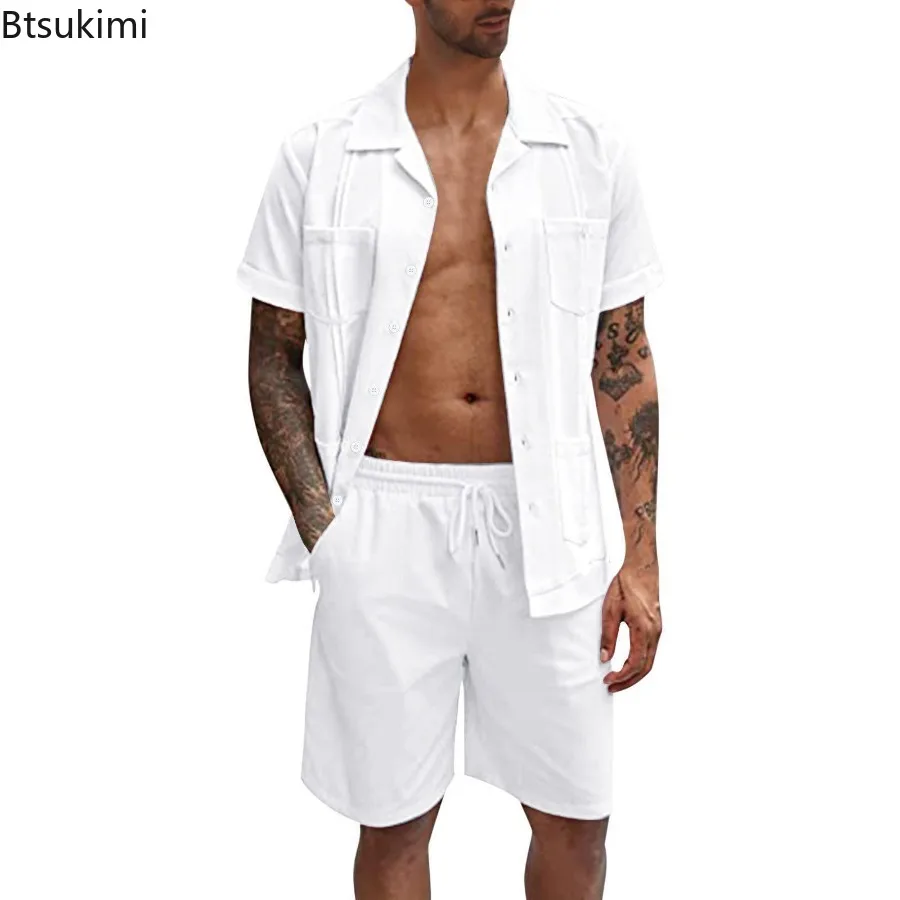 Nuevos conjuntos de 2 piezas d - Short Linen Drawstring reseña y precio