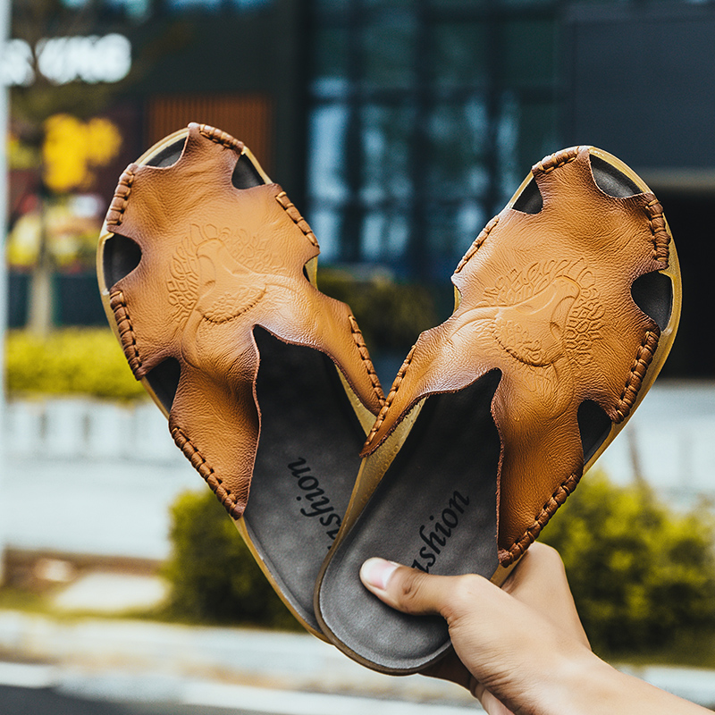 Zapatillas de hombre, sandalia - Flip Flop Leather Men reseña y precio