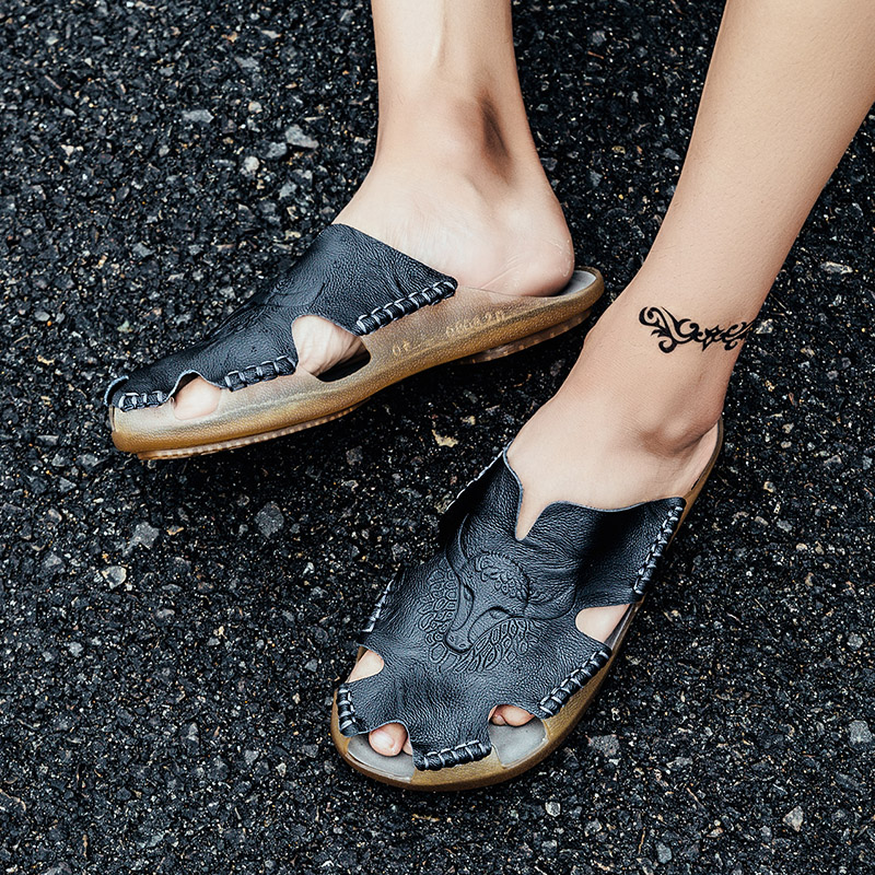 Zapatillas de hombre, sandalia - Flip Flop Leather Men reseña y precio