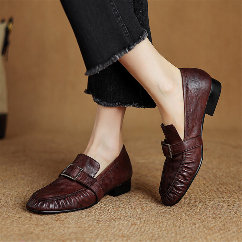 Zapatos de tacón grueso para M - Casual Sandal Leather reseña y precio