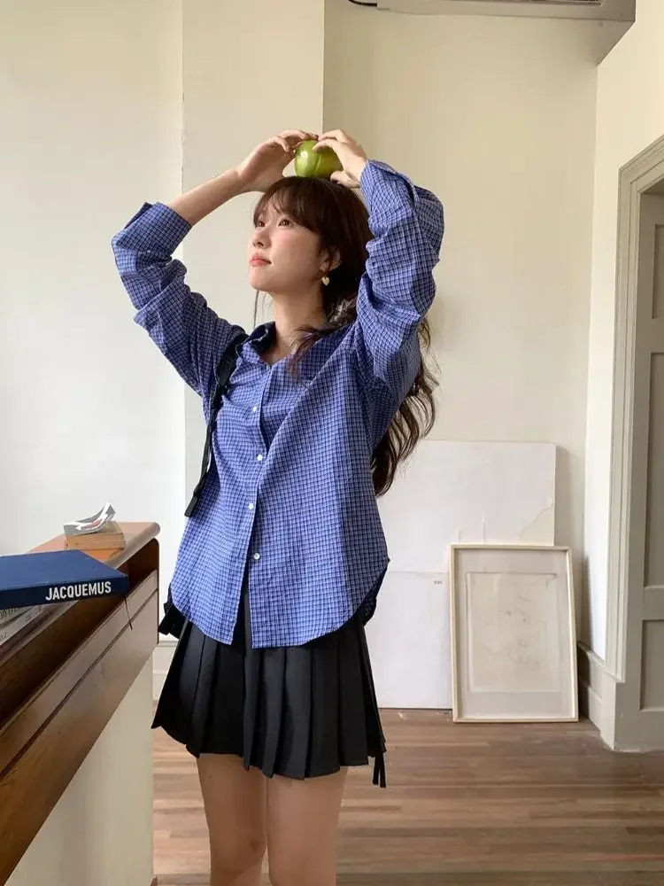 Camisas a cuadros azules Vinta - Shirt Camp Collar reseña y precio