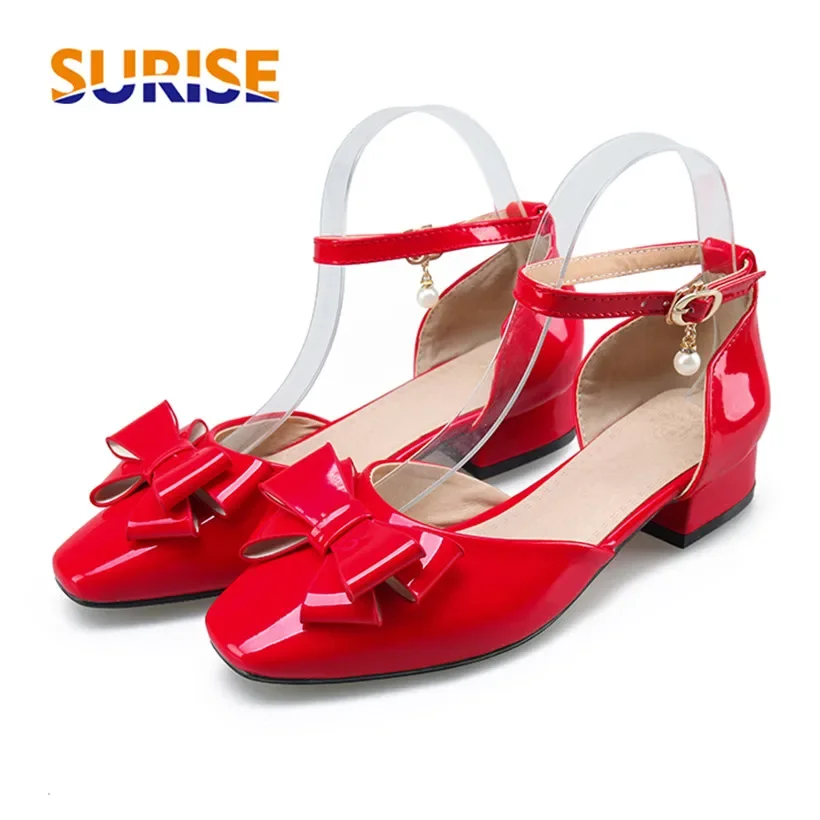 Zapatos de Tacón Bajo con Lazo - Casual Sandal Leather reseña y precio
